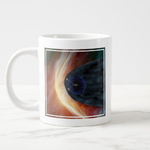 Two Voyager Spacecraft Exploring Turbulent Space. Large Coffee Mug