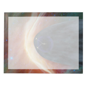 Two Voyager Spacecraft Exploring Turbulent Space. Notepad