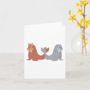 Two Walruses Card