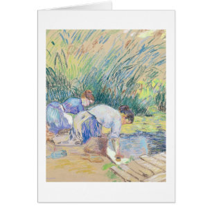 Two Washerwomen (pastel on paper)