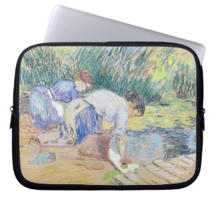 Two Washerwomen (pastel on paper) Laptop Sleeve