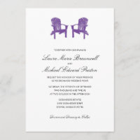 Two Watercolor Adirondack Chairs Wedding