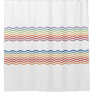 Two Waves Border coloured gradients + your ideas Shower Curtain