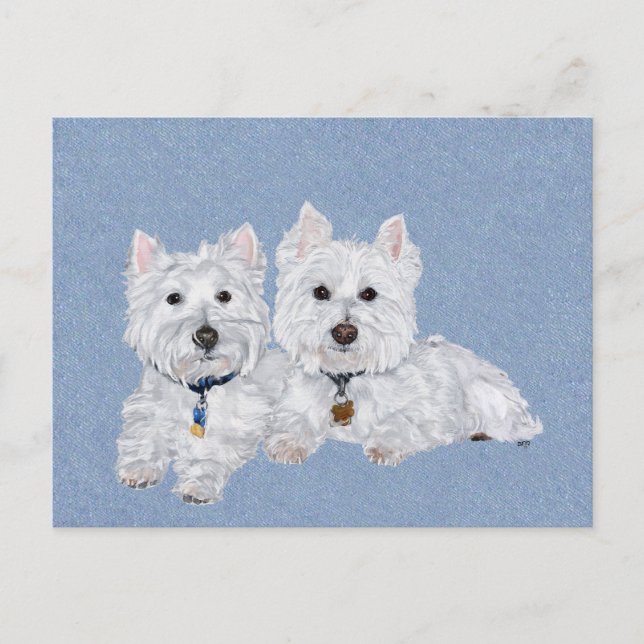 Two Westies Postcard (Front)