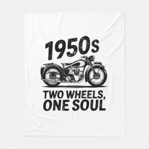 Two-Wheel, One-Soul Motorcycle Fleece Blanket