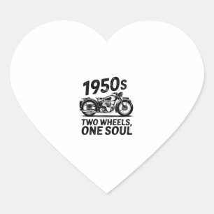 Two-Wheel, One-Soul Motorcycle Heart Sticker