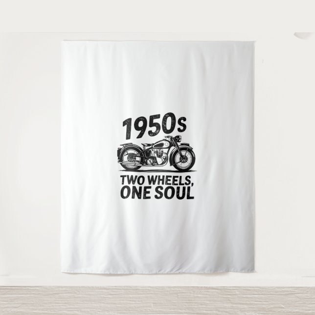 Two-Wheel, One-Soul Motorcycle Tapestry (Front)