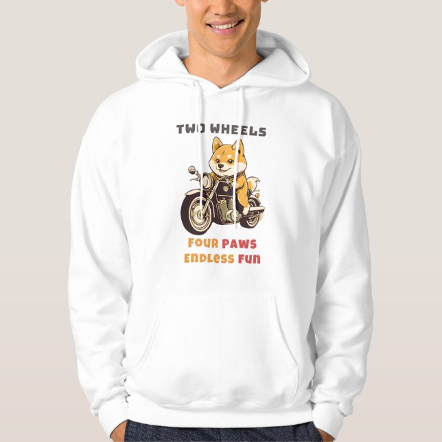 Two Wheels Four Paws Endless Fun Outdoor  Hoodie (Front)