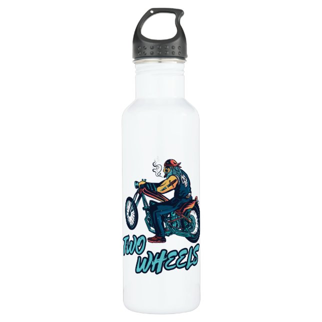 Two Wheels Motorcycle 710 Ml Water Bottle (Front)