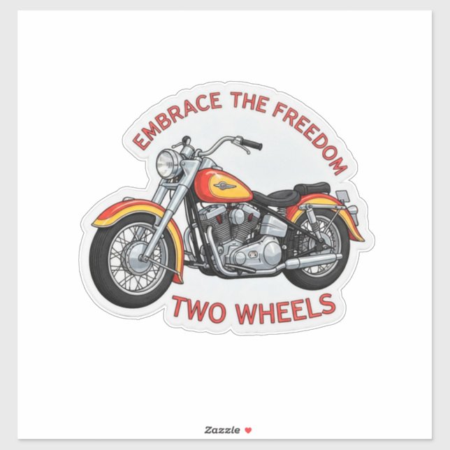 Two Wheels Motorcycle Sticker Art (Sheet)