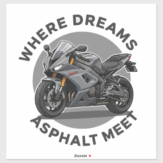Two Wheels Motorcycle Sticker Art (Sheet)