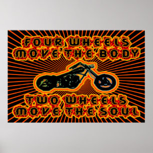 TWO WHEELS MOVE TH E SOUL POSTER
