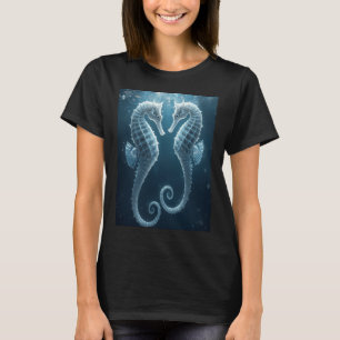 Two White Big Belly Seahorses T-Shirt