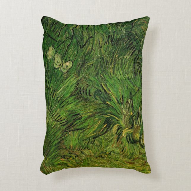 Two White Butterflies by Vincent van Gogh Decorative Cushion (Front(Vertical))