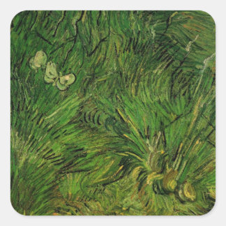 Two White Butterflies by Vincent van Gogh Square Sticker