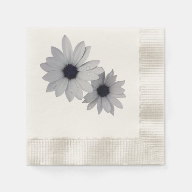 two white flowers napkin (Front)