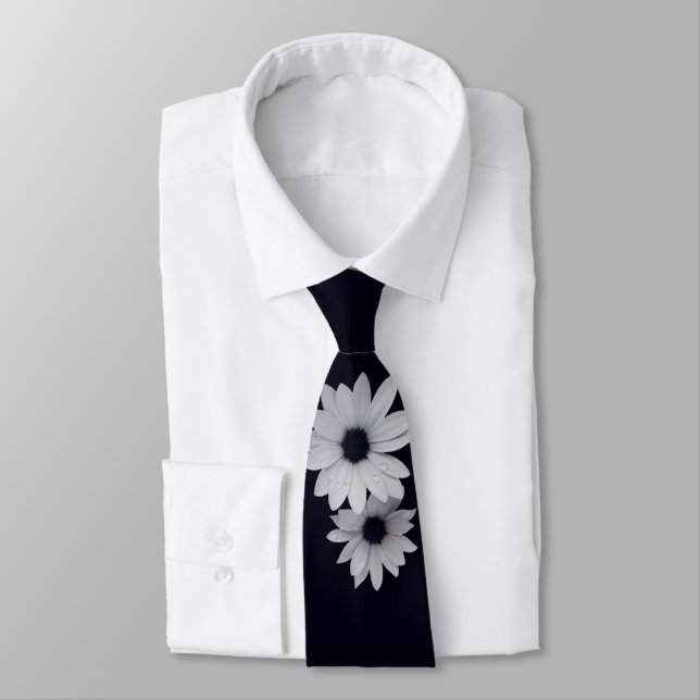 two white flowers tie (Tied)