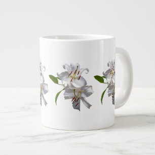 Two White Lilies Large Coffee Mug