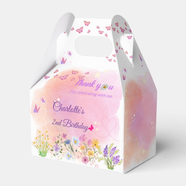 "Two Wild" 2nd Birthday Favour Boxes (Front Side)