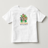 Two Wild 2nd Birthday Jungle Baby T-Shirt
