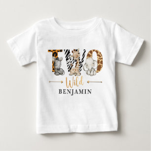 Two Wild 2nd Birthday Jungle Baby T-Shirt