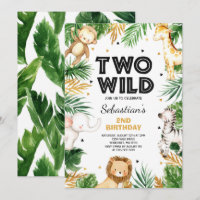 Two Wild 2nd Birthday Party Safari Animals Party