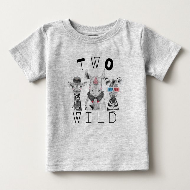 Two Wild | 2nd Birthday T Shirt (Front)