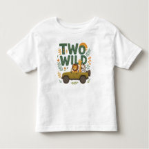 TWO WILD - 2nd Birthday T-Shirt for Toddlers 