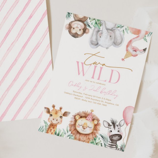 Two Wild Animal Party Invitation (Creator Uploaded)