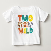 Two Wild Animal Second Birthday Baby T-Shirt