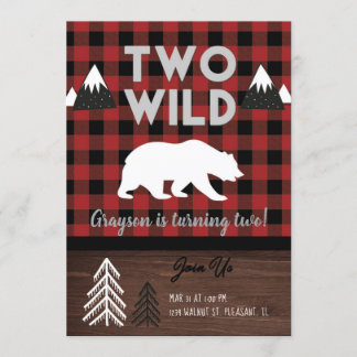 Two Wild Birthday Invitation