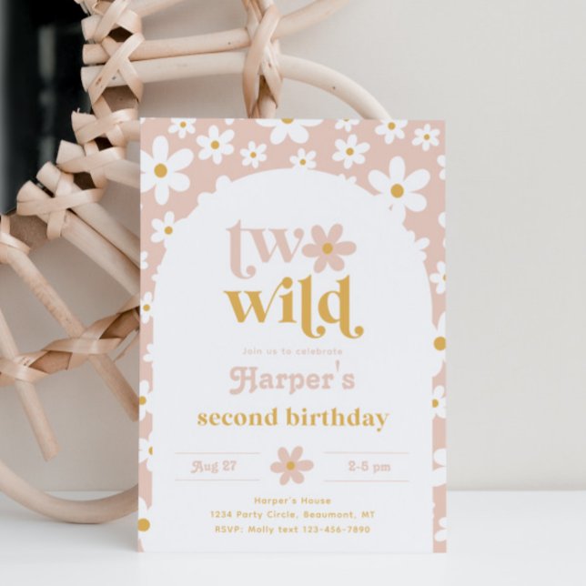 Two Wild Birthday Invitation | Daisies | 2nd (Creator Uploaded)