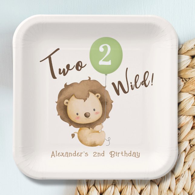 Two Wild Boy 2nd Birthday Paper Plate (Creator Uploaded)