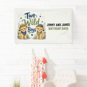 Two Wild Boys Birthday Bash Welcome Sign