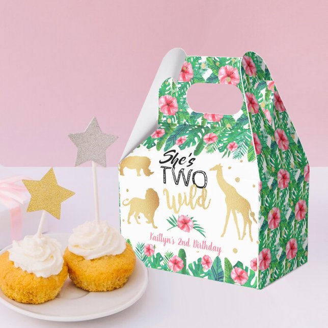 Two Wild Girls Second Birthday Party Favour Box (Creator Uploaded)