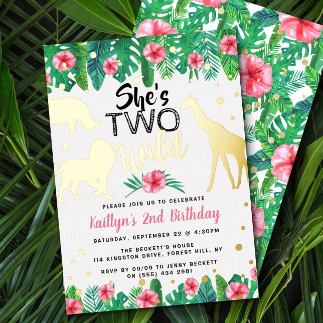 Two Wild Jungle Safari Girls 2nd Birthday Real (Creator Uploaded)