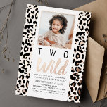 Two Wild Leopard Spot Photo Kids 2nd Birthday<br><div class="desc">Celebrate with this Two Wild Leopard Spot Photo Kids 2nd Birthday design. You can customise this further by clicking on the "PERSONALIZE" button. Matching Items in our shop for a complete party theme. Placeholder image provided by Pexels and is NOT for sale replace it with your own photos. The cover...</div>