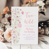 Two Wild Pink Wildflower Birthday