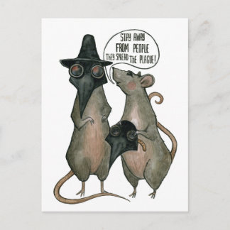 two wild rats postcard