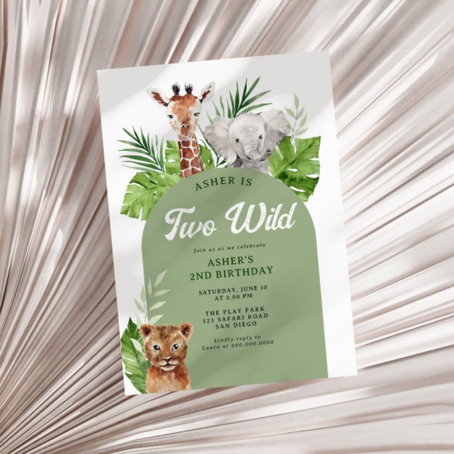 Two Wild Safari Lion 2nd Birthday Invitation (Creator Uploaded)