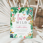 TWO WILD Tropical Jungle Animals 2nd Birthday