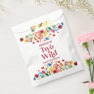 Two Wild Wildflower Second 2nd Birthday Party Favour Bag