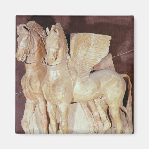 Two winged horses from the pediment of a magnet