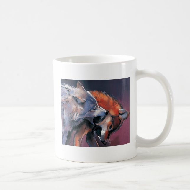 Two Wolves Coffee Mug (Right)