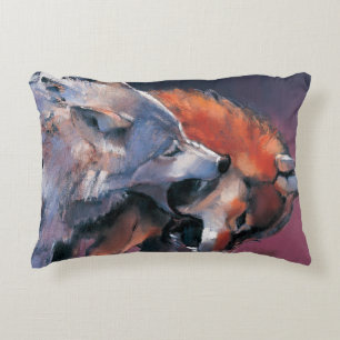 Two Wolves Decorative Cushion