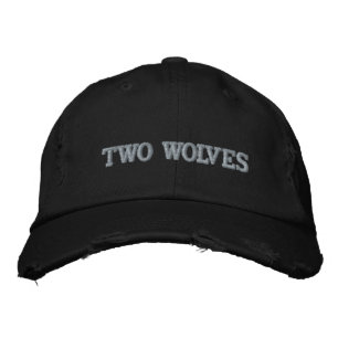 "Two Wolves" Embroidered Hat