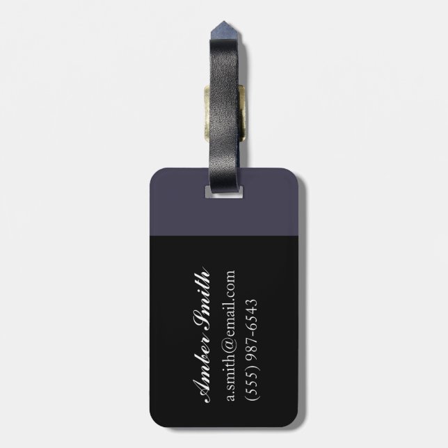 Two Wolves Luggage Tag (Back Vertical)