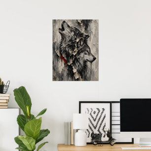 Two Wolves, One Heart Poster