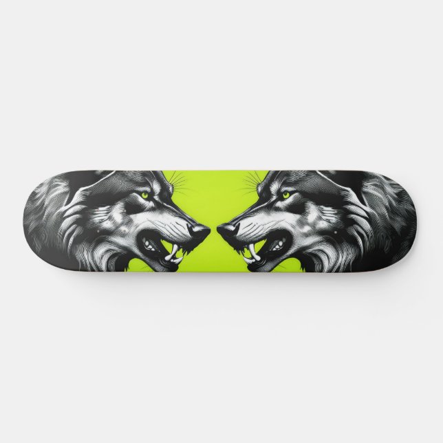 Two Wolves Skateboard (Horz)