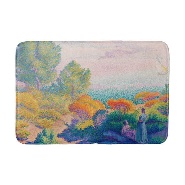 Two Women by the Shore, famous painting, Bath Mat (Front)